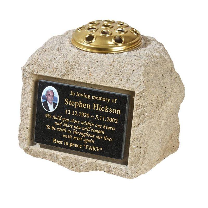 BTE Small Memorial Boulder Vase